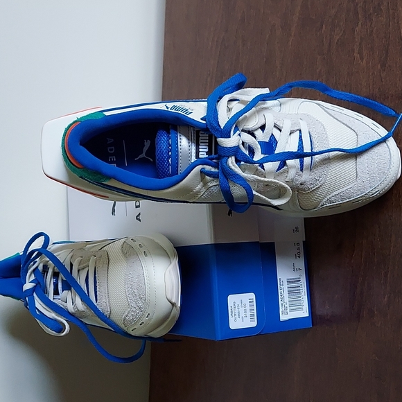 Puma RS-100 Ader Error Whisper White LAPIS blue new in box men's 8  Eur 40.5 - Picture 2 of 10
